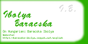 ibolya baracska business card